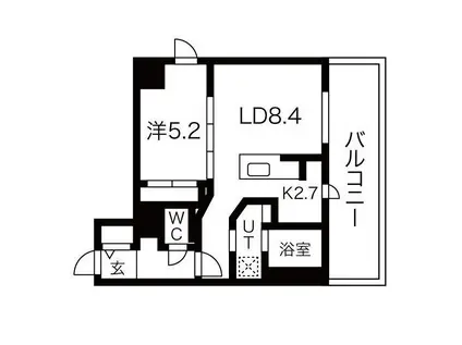 F012KOTONI(1LDK/3階)の間取り写真