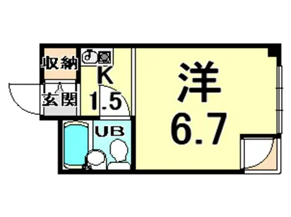 パークハイムイトー(ワンルーム/3階)の間取り写真