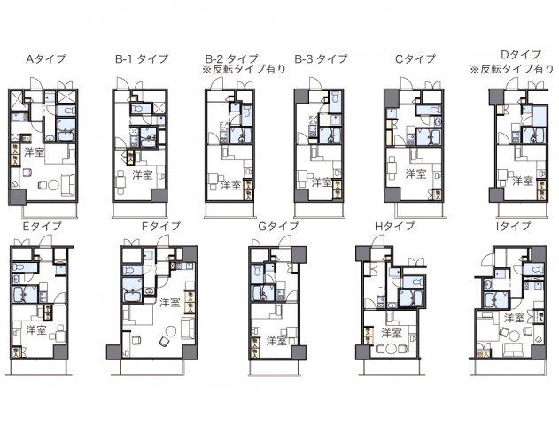 レオパレスFLAT新栄(1K/18階)の間取り写真