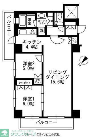 アーバンパーク代官山II(2LDK/4階)の間取り写真