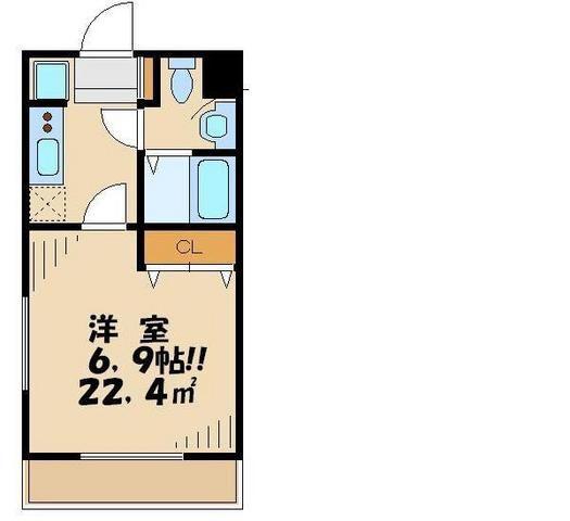 サンパティー(1K/2階)の間取り写真
