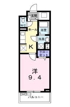 ステラガーデン 2F(1K/2階)の間取り写真