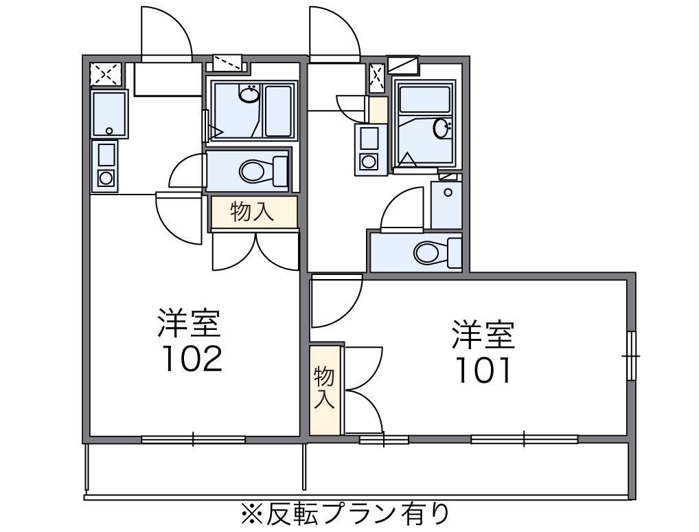 レオパレス天神(1K/3階)の間取り写真