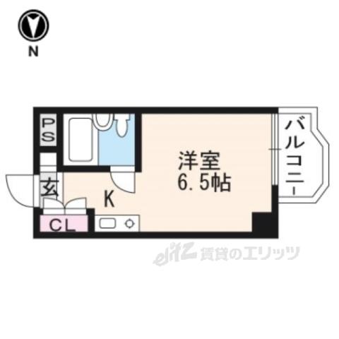 正和フラット宝ヶ池(1K/2階)の間取り写真