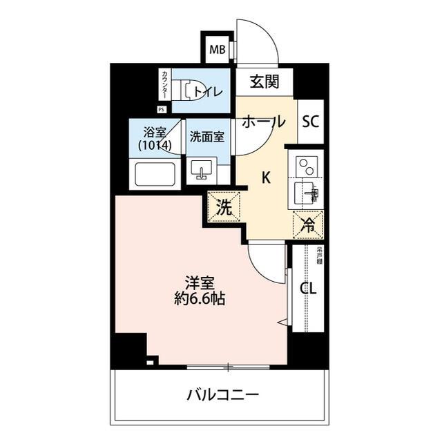 プレール・ドゥーク板橋本町III(1K/7階)の間取り写真
