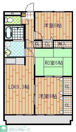 アンフィニボヌール(3LDK/2階)の間取り写真