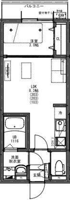 KEIAI RESIDENCE 五香II(1LDK/1階)の間取り写真