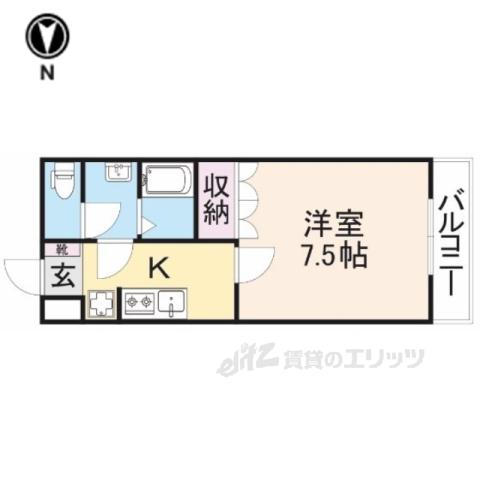 コンフォールM(1K/2階)の間取り写真