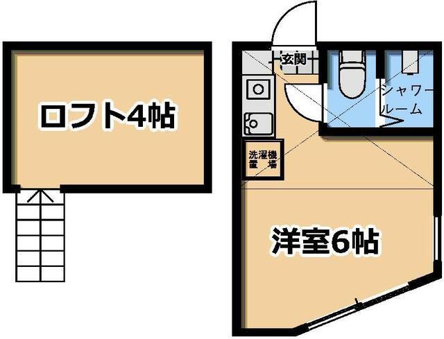 ユナイト田浦クリスカーティス(ワンルーム/2階)の間取り写真