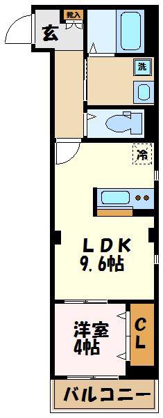サンビューノ仲町台(1LDK/3階)の間取り写真