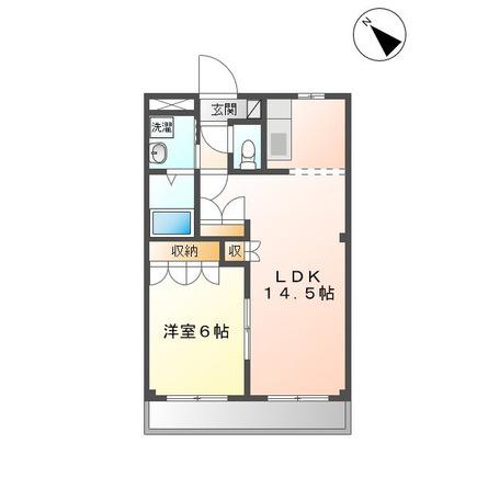 ディアコーポSUZUKI(1LDK/2階)の間取り写真