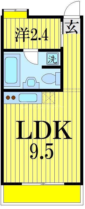 CASA ABOAB(1LDK/3階)の間取り写真