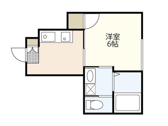 RIDERE井口(1K/1階)の間取り写真