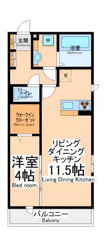 セレニティーステージ(1LDK/2階)の間取り写真