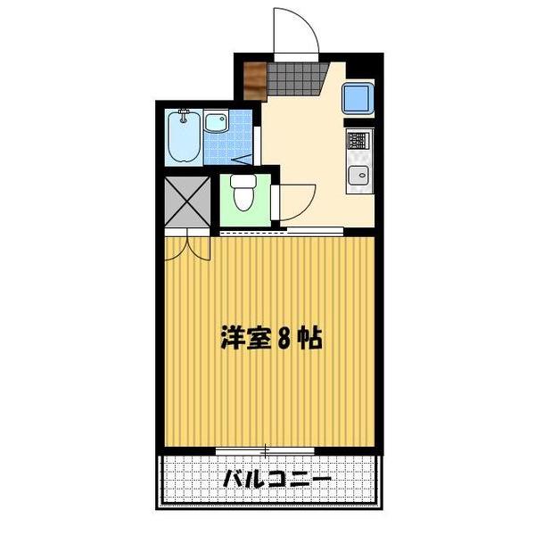ピュアソレイユ(1K/4階)の間取り写真