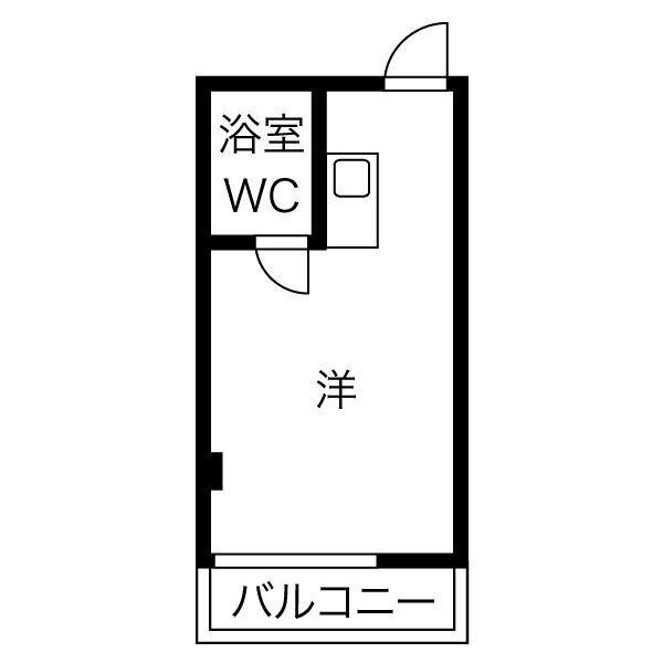 プラ・ディオ今里(ワンルーム/6階)の間取り写真