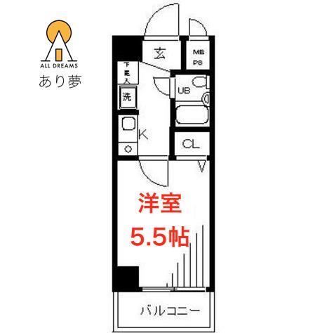 日神パレステージ横浜南(1K/3階)の間取り写真