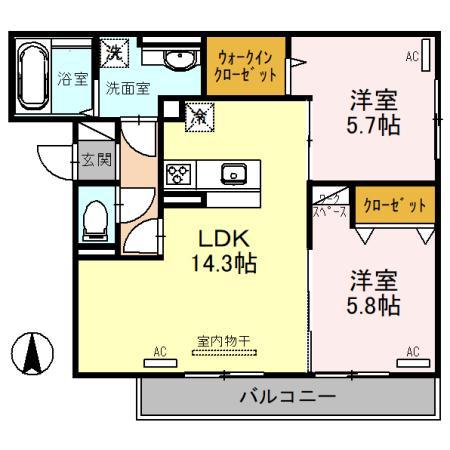 Y S ONE(2LDK/3階)の間取り写真