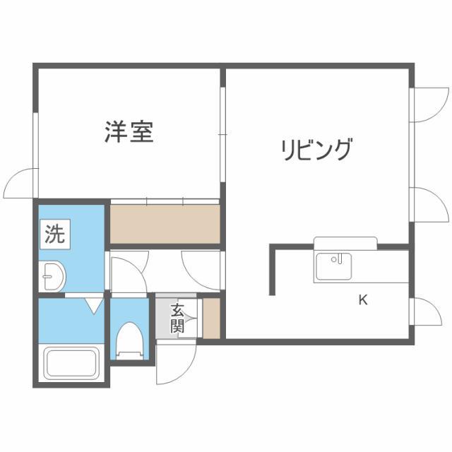 サンシティ20(1LDK/2階)の間取り写真