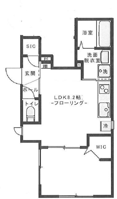 エス・レガート(1LDK/1階)の間取り写真