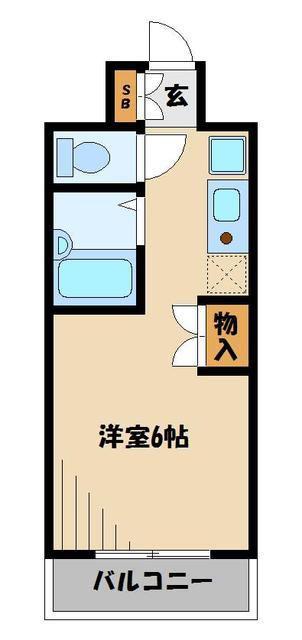 アルプ所沢(ワンルーム/10階)の間取り写真