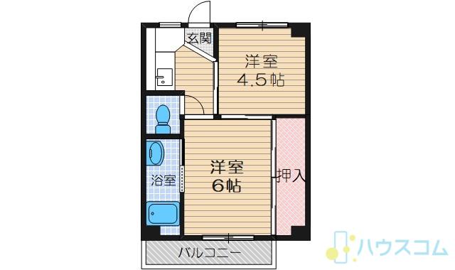 ビレッジハウス茨木(1DK/5階)の間取り写真