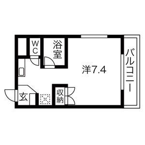 TOWNみやび(1K/4階)の間取り写真