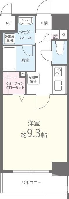コージーコート(1K/5階)の間取り写真