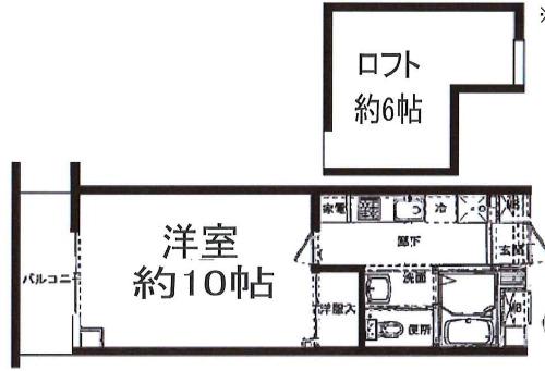 SKK VII(1K/5階)の間取り写真