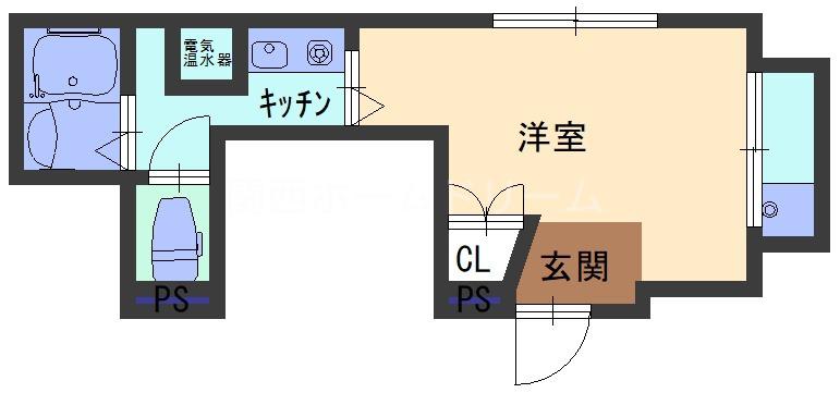 M´プラザ滝井駅前弐番館(1K/1階)の間取り写真