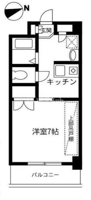 ラポール鶴嶺(1K/4階)の間取り写真
