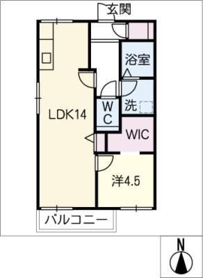 パストラルハイム(1LDK/2階)の間取り写真