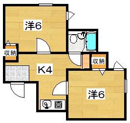 ミングル星ヶ丘1番館(2K/3階)の間取り写真