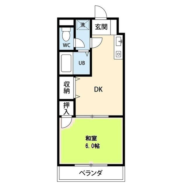 ビクトリア(1DK/3階)の間取り写真