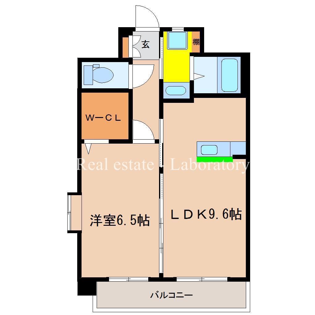リシェス(1LDK/4階)の間取り写真