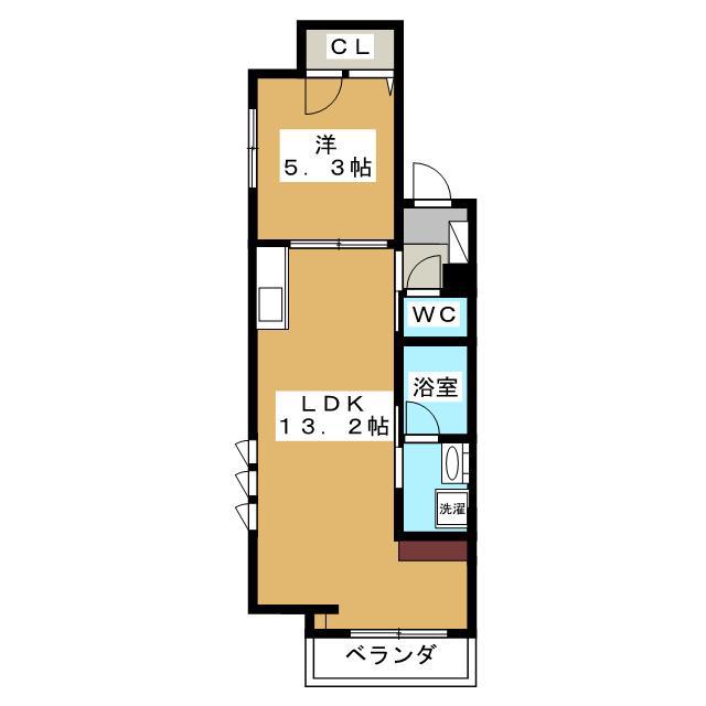 グランフォート(1LDK/2階)の間取り写真