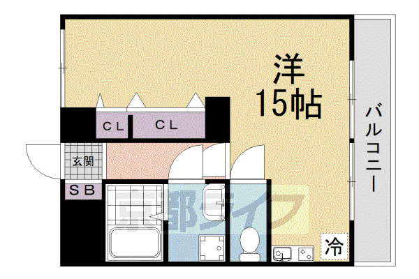 岸野コーポ(ワンルーム/1階)の間取り写真