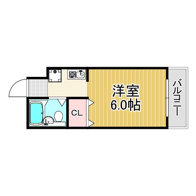 サニーテラス・ハイネ(1K/3階)の間取り写真