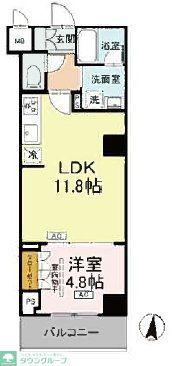 ロイジェント潮見(1LDK/6階)の間取り写真