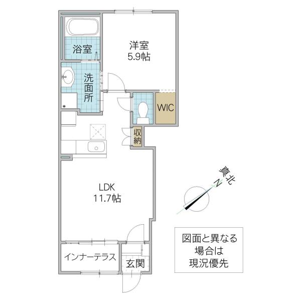 AVENIR(1LDK/1階)の間取り写真