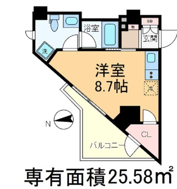 マドレーヌ駒込(ワンルーム/3階)の間取り写真