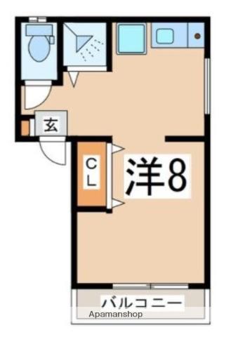 サザンゴールド(ワンルーム/3階)の間取り写真