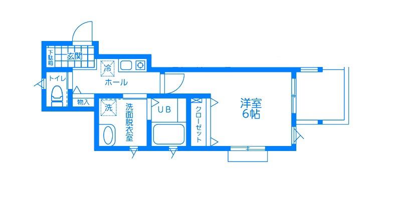 サンス戸塚(1K/2階)の間取り写真