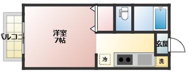 アヴァンセ(1K/2階)の間取り写真