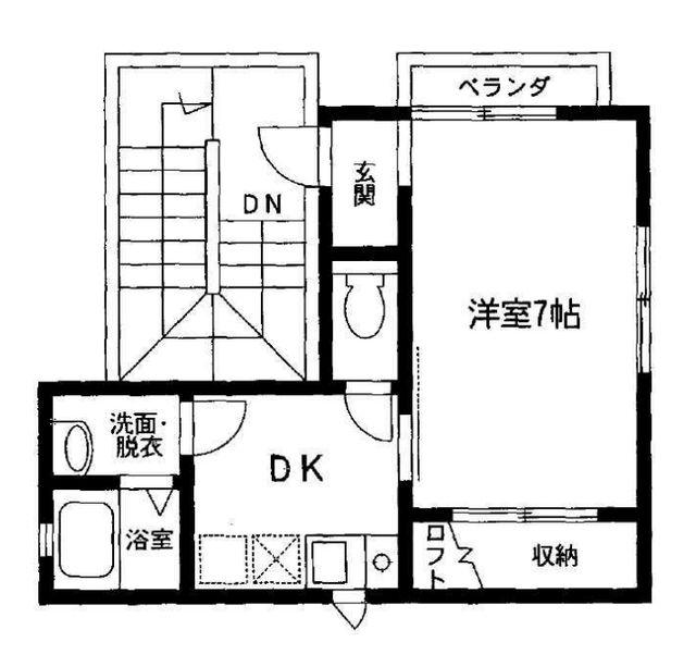 アーバン白鳥(1DK/2階)の間取り写真