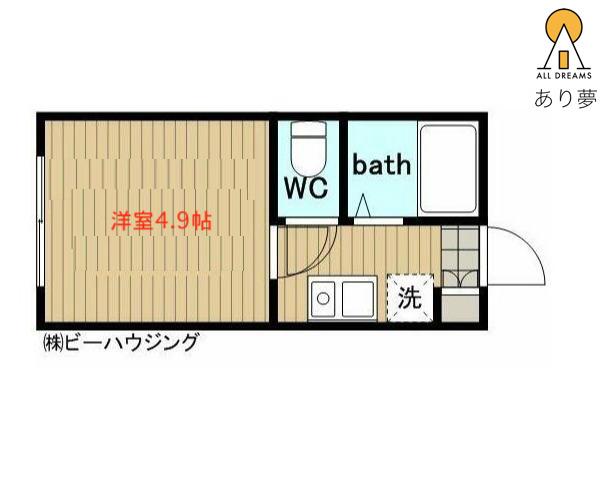 パークノート東寺尾中台(1K/1階)の間取り写真