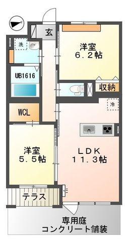 ACT DREAM HOME(2LDK/1階)の間取り写真