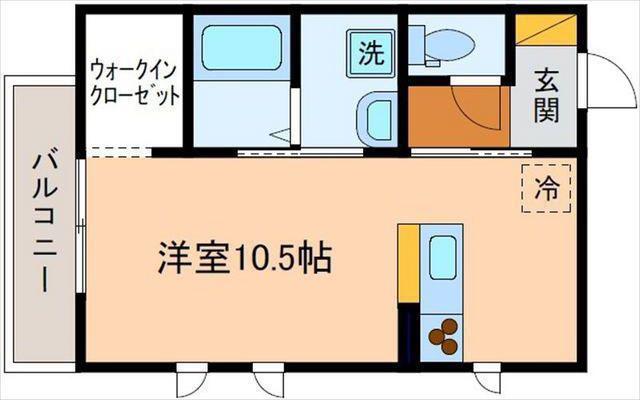 グランメゾン北安江(ワンルーム/1階)の間取り写真
