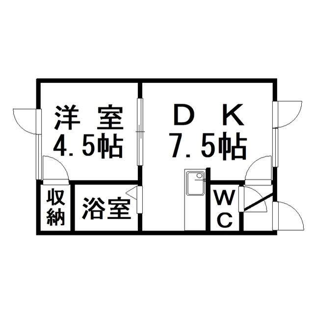 ファーストハイツ(1DK/2階)の間取り写真