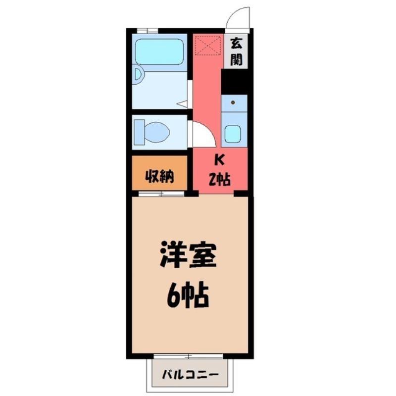 コーポ幸町(1K/1階)の間取り写真